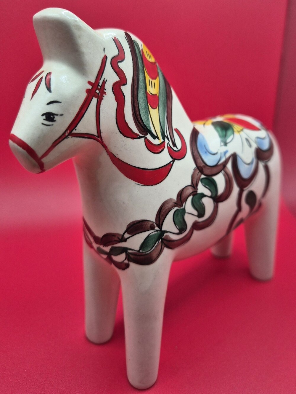 Vintage Dala Horse Figurine ceramic Brazil